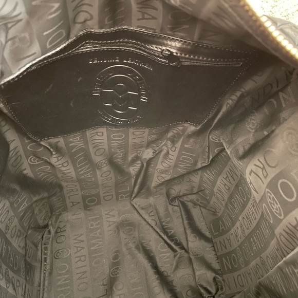 MARINO ORLANDI Italy XL BLACK ShoulderBag/Tote converts to Sling Emboss Leather - Picture 5 of 15